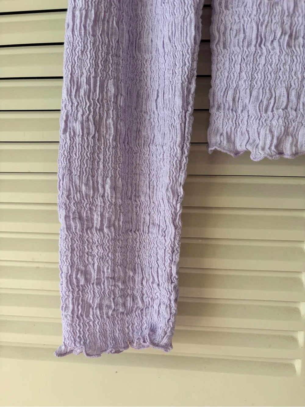 NWT Anthropologie Maeve Textured Long-Sleeve Top, Lavender Purple, Size M